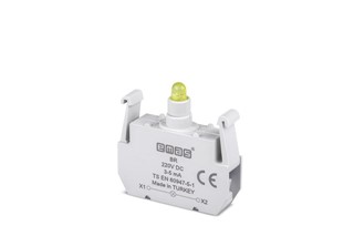 Yedek LED'li 220V DC Sarı Sinyal Blok